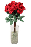 12PC 27” Real Touch Red Rose – 4” Diameter Artificial Flower