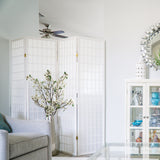 Dogwood Branch with Silk Flowers and Green Leaves - 50"