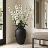 Artificial Silk Delphinium Stem, 28 Flowers & 9 Leaves, 40"