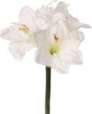 White Amaryllis Artificial Flower 28 Inch Faux Silk