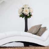 White Fake Peony Stem - 30", 6" Bloom, 2" Bud