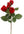 Fake Beauty Rose Sprays with 4 Flowers & 1 Bud - 15" - 
    Red