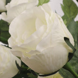 3-Piece 16" Artificial White Rose Silk Spray Set for Home Decor, Weddings & Centerpieces