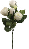 White Faux Rose Sprays, Set of 24