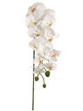 Real Touch White Phalaenopsis Orchid with 12 Flowers, Set of 3 - 43