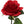 Faux Open Rose Stems - 20" - 
    Red