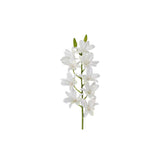 24" Dendrobium Orchid Spray – Set of 3 Silk Stems, 9 Blooms & 2 Buds