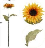 Bold 7.5" Yellow Sunflower - Vibrant, Lifelike Artificial Flower for Home & Events, Ideal Centerpiece for Any Occasion, Perfect for Decor, Craft