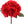 Artificial Rose Bouquet, Set of 3 - 14" - 
    Red