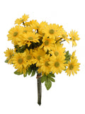 Premium 14" Yellow Daisy Bundle Set of 24 - Vibrant Lifelike Artificial Flowers for Home Decor, Weddings, DIY Crafts - Trending Floral Arrangement Supplies