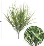 21 Inch Green Artificial Millet Grass Bush Decorative Plant