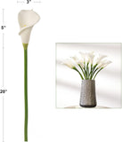 25.5 Inch White Real Touch Calla Lily Stem Artificial Flower