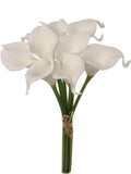 Elegant White Real Touch Calla Lily Bundle - Lifelike Artificial Flowers for Wedding Bouquets, Centerpieces, and Home Decor