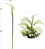 21 Inch Cream Real Touch Calla Lily Set of 24 Artificial Flowers