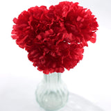 Burgundy Silk Carnation Picks - 3.5" Flower Heads & 5" Stems (100 Pack Box), Floral Home by Artificial Flowers