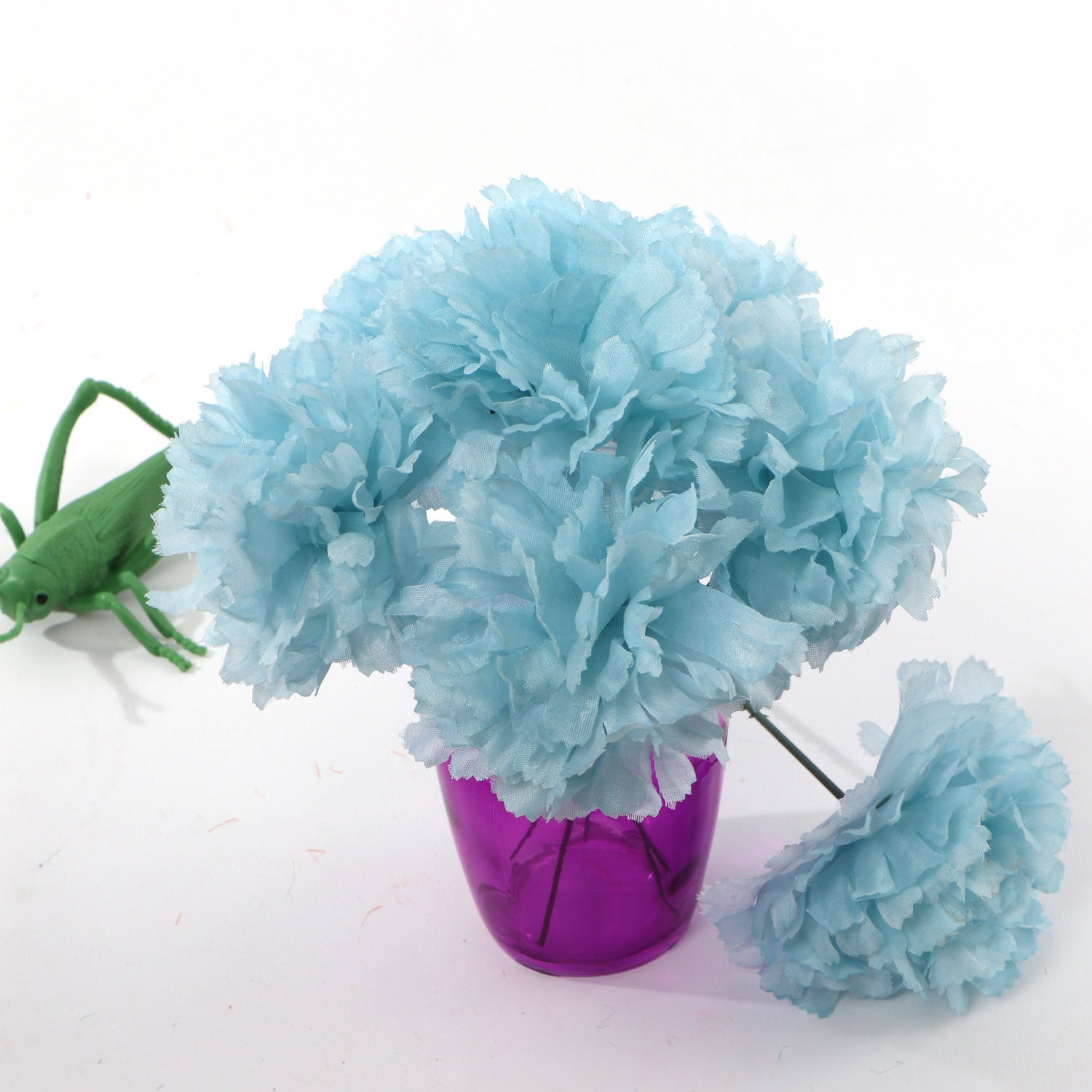 Artificial Silk Carnation Picks with 5" Flower Heads & 5" Stems (100 Box Pack)