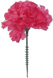 100 Pack Artificial Carnations - Bulk Silk Flowers for Weddings, Mother's Day, Graduations, Easter & Memorial Day - 3.5" Heads, 5" Stems, Real Touch Petals, - Fuschsia