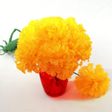 GOLD SILK CARNATION PICKS - 3.5" FLOWER HEADS & 5" STEMS (100 PACK BOX), Floral Home by Artificial Flowers