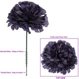 NAVY BLUE SILK CARNATION PICKS - 3.5" FLOWER HEADS & 5" STEMS (100 PACK BOX), Floral Home by Artificial Flowers
