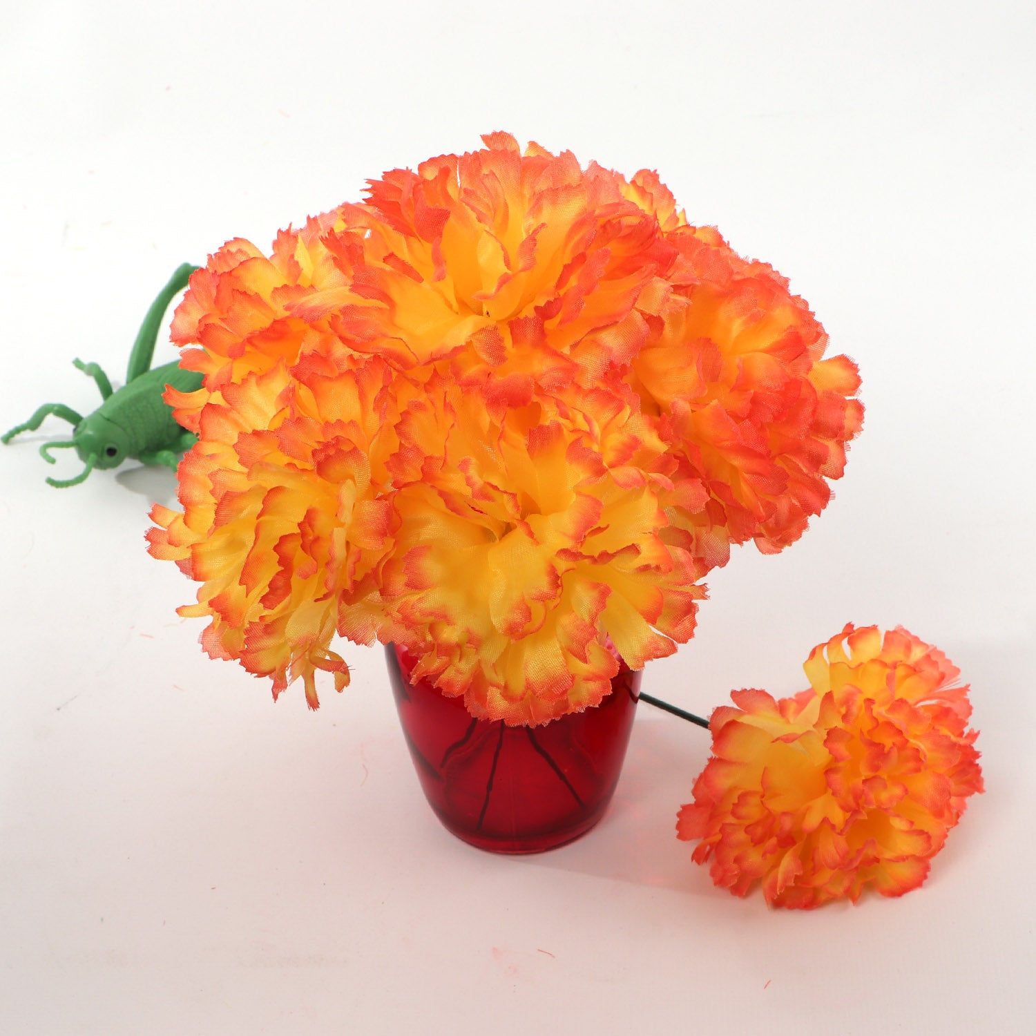 Artificial Silk Carnation Picks with 3.5" Flower Heads & 5" Stems (100 Box Pack)