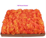 ORANGE SILK CARNATION PICKS - 3.5" FLOWER HEADS & 5" STEMS (100 PACK BOX), Floral Home by Artificial Flowers