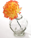 ORANGE SILK CARNATION PICKS - 3.5" FLOWER HEADS & 5" STEMS (100 PACK BOX), Floral Home by Artificial Flowers