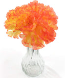 ORANGE SILK CARNATION PICKS - 3.5" FLOWER HEADS & 5" STEMS (100 PACK BOX), Floral Home by Artificial Flowers