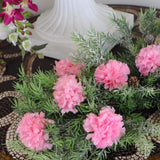 PINK SILK CARNATION PICKS - 3.5" FLOWER HEADS & 5" STEMS (100 PACK BOX), Floral Home by Artificial Flowers