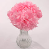 PINK SILK CARNATION PICKS - 3.5" FLOWER HEADS & 5" STEMS (100 PACK BOX), Floral Home by Artificial Flowers