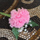PINK SILK CARNATION PICKS - 3.5" FLOWER HEADS & 5" STEMS (100 PACK BOX), Floral Home by Artificial Flowers
