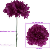 PURPLE SILK CARNATION PICKS - 3.5" FLOWER HEADS & 5" STEMS (100 PACK BOX), Floral Home by Artificial Flowers