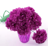 PURPLE SILK CARNATION PICKS - 3.5" FLOWER HEADS & 5" STEMS (100 PACK BOX), Floral Home by Artificial Flowers