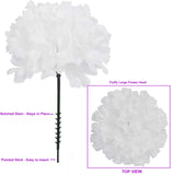 White Silk Carnation Picks, Artificial Flower Heads for Weddings, Decorations, DIY Decor, 200 Count Bulk Carnations, 3.5" Carnation Heads with 5" Stems