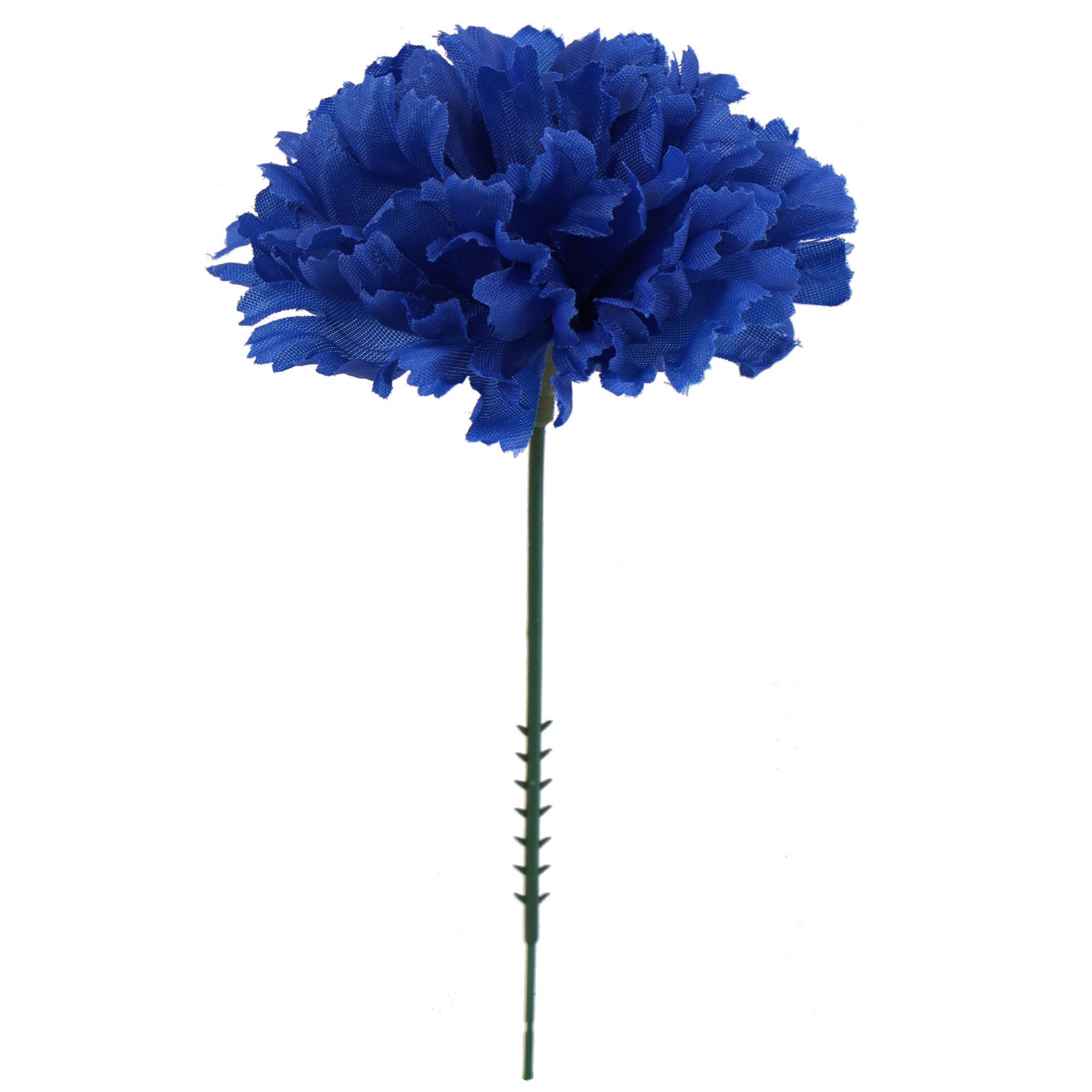 Stylish Royal Blue 4" Dia Carnation Pick - Striking Faux Flower for Home Decor, Weddings & Events - Dazzling Silk Floral Accent