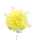 Exquisite 4.25" Yellow Carnation & Gyp Floral Arrangement - Decorative 5" Stem Silk Flowers - Perfect Home Decor, Gift, or Event Centerpiece