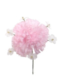 Charming 4.25" Pink Carnation & Gyp Silk Flowers - Versatile 5" Stem Floral Decor for Home, Events, and DIY Projects
