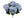 20" Hydrangea Bush Artificial Hydrangea Flowers with 7 Bloom Heads for Floral... - 
    Blue