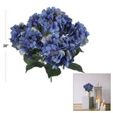 Captivating 20" Pink Blue Hydrangea Bush - Premium Artificial Flowers for Home, Top Wedding Centerpieces & Lovely Arrangements