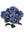 20" Hydrangea Bush Artificial Hydrangea Flowers with 7 Bloom Heads for Floral... - 
    Dark Blue