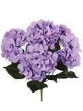 UV Soft Lavender Hydrangea Bush with 5 Silk Flowers, Floral Home by Artificial Flowers