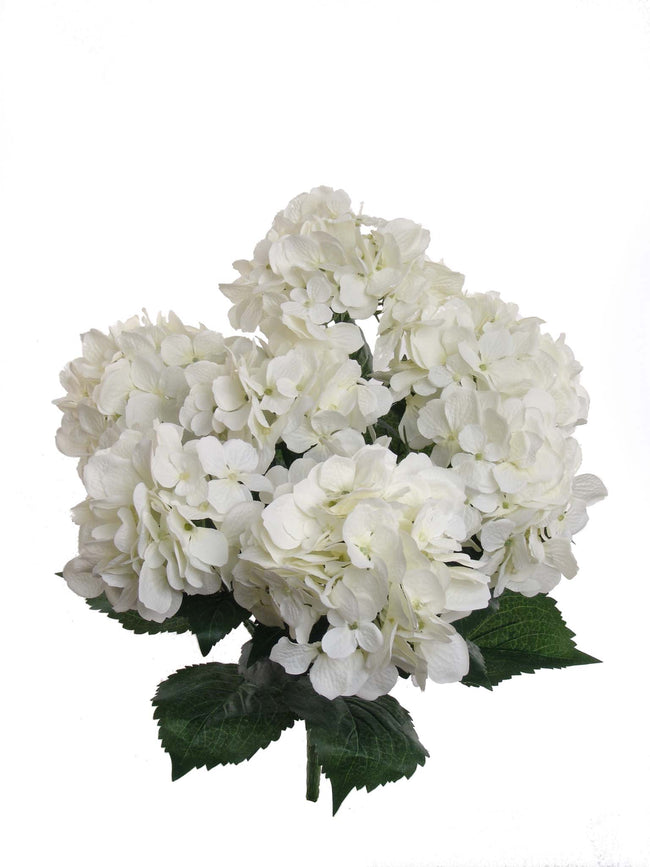 Artificial Hydrangea Bush with 7 Bloom Heads - 20"
