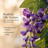 Purple Faux Wisteria Garland - 6'