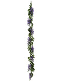 Purple Faux Wisteria Garland - 6'
