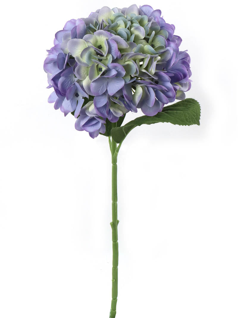 Periwinkle Hydrangea Stem Set, 18-Inch, Pack of 12 - Elegant 7-Inch Blooms for Home Décor, Wedding Centerpieces, Special Events - Enchanting Floral Decorations