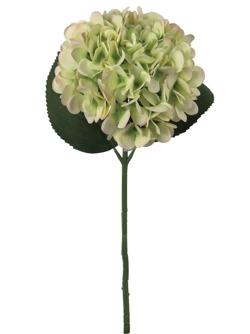 Vibrant Green Hydrangea Stems - Set of 12 | 18-Inch Length | Large 7-Inch Diameter | Ideal for Stylish Home Décor, Wedding Centerpieces, and Special Event Floral Designs
