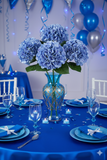 18" BLUE HYDRANGEA STEM (TWO STEMS PER ORDER), Floral Home by Artificial Flowers