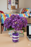 18-Inch Luxurious Purple Hydrangea Stem Set (12 Pcs) - Stunning 7-Inch Blooms - Perfect for Home Decor, Wedding Bouquets & Special Event Floral Centerpieces, Floral Home by Artificial Flowers