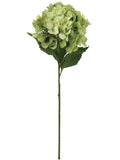 Fresh and Vibrant: Set of 12 Green Hydrangea Blooms - Lifelike Artificial Flowers for Home Decor and Events