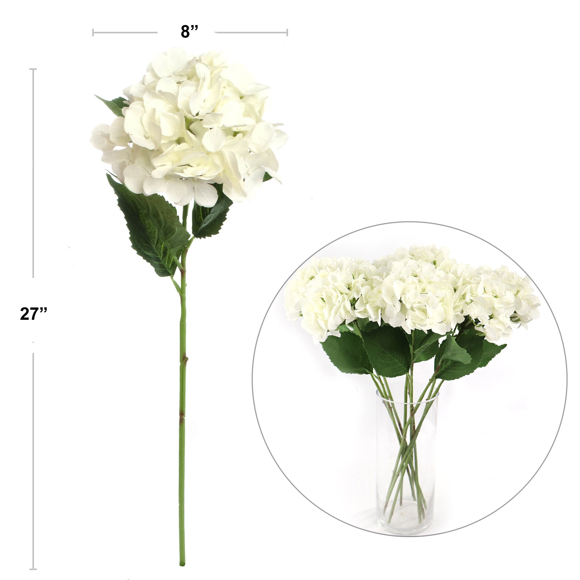 Cream Hydrangea 33" - Elegant Floral Accent for Home Décor and Special Occasions