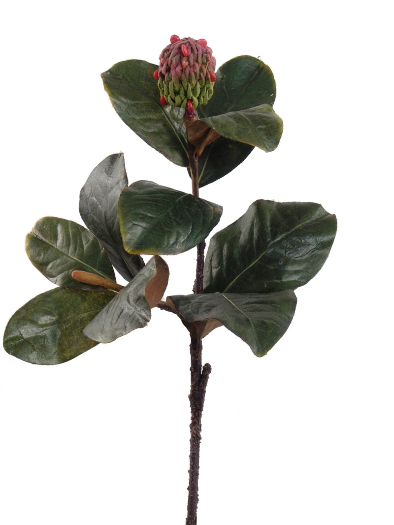 17" Magnolia Leaf Pick Set - Lifelike Artificial Greenery, Perfect for Home Decor, Events, Weddings, and DIY Floral Arrangements